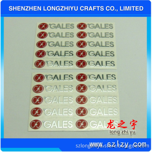 Thin Aluminum Shiny Silver Custom Nameplate Metal Sticker Label Logo Smetallic Ticker (LZY404)